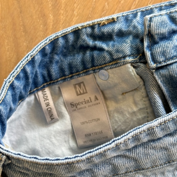 Special A - Cut Off Jean Shorts, Medium - Picture 3 of 4